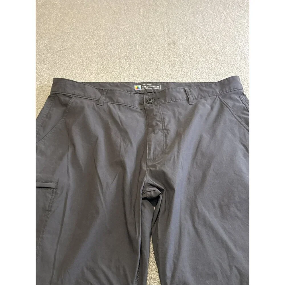 Unionbay LB Tech Pants Men's 40x34 Black Classic Fit Nylon Spandex Zip Pockets - Picture 3 of 15